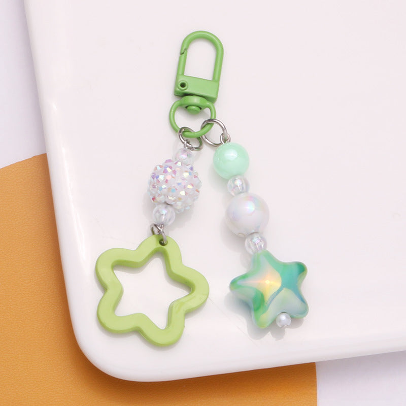 Wholesale Gradient Pentagram Hollow Out Stars Acrylic keychain